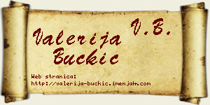 Valerija Buckić vizit kartica